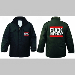 Fuck Hip Hop  Zimná bunda M-65 čierna, čiastočne nepremokavá, zateplená odnímateľnou štepovanou podšívkou-Thermo Liner pripevnenou gombíkmi 